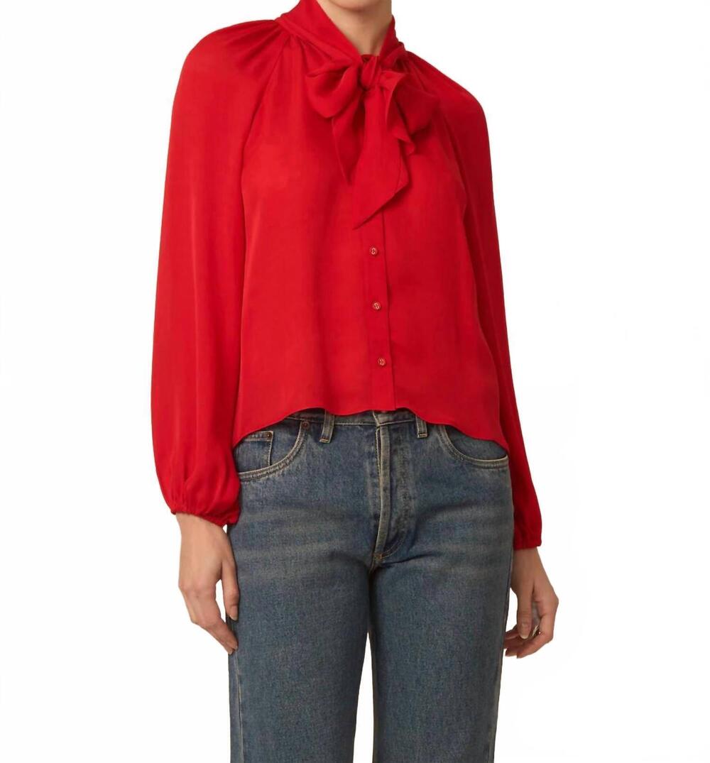 NEW GILNER FARRAR tiffany blouse in red